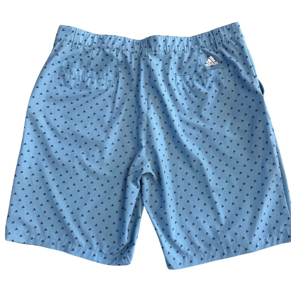 Adidas Ultimate 365 Golf Shorts Mens Size 40 Blue Geometric Logo Print - Picture 6 of 7